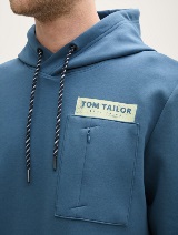 Hanorac cu aspect cu detalii - Albastru_4377387