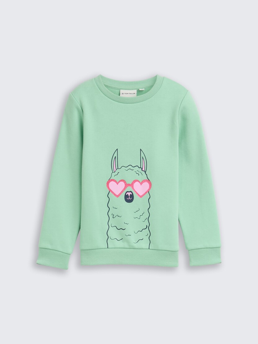 Pulover s potiskom - Zelena_8469966