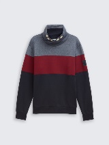 Šarena dukserica sa okruglom kragnom - Crvena_7356592