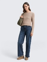 Rebrasti pulover - Smeđa_6580294