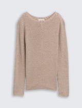 Rebrasti pulover - Smeđa_6580294