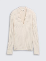 Rebrasta majica - Bež_137666