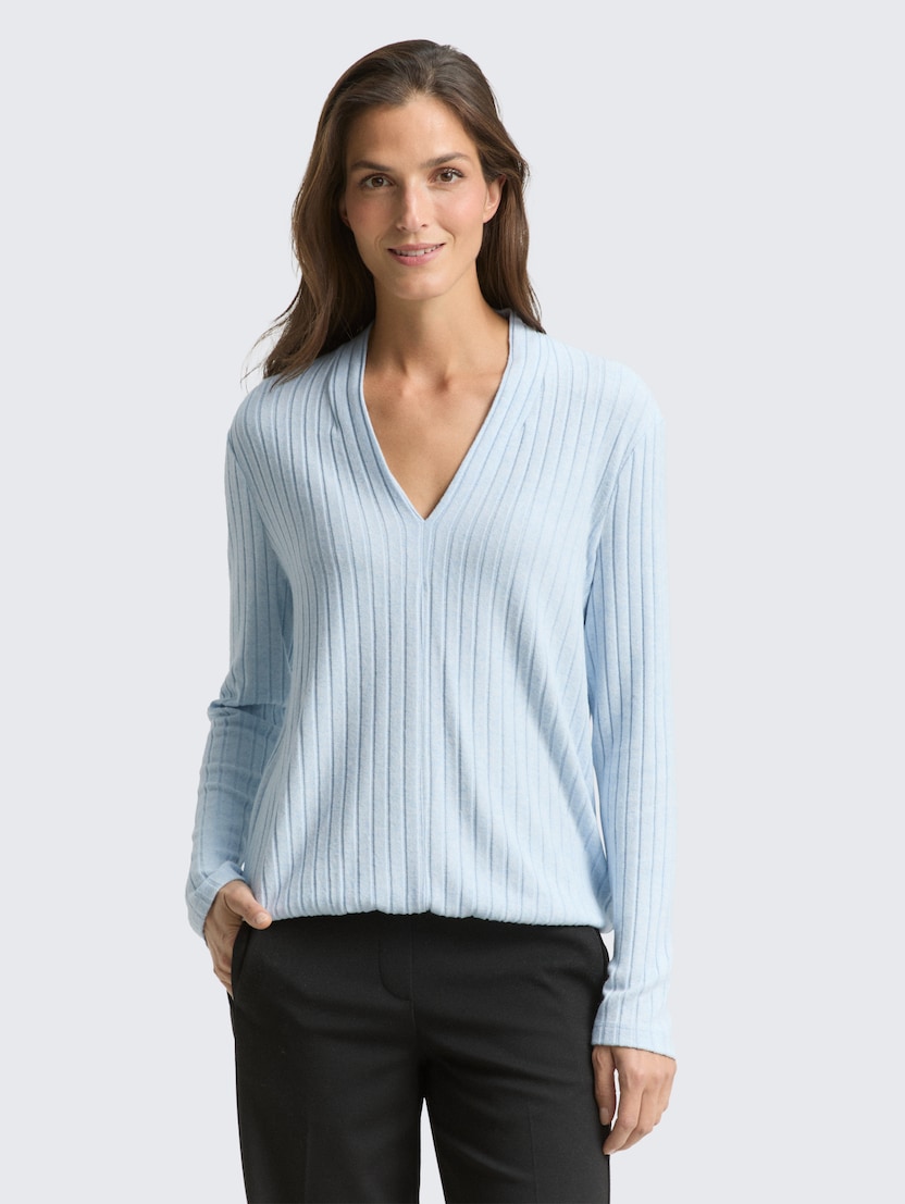 Rebrasta majica - Plava-1048936-34910-14