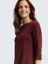 Rochie cu textură rib - Roşu_654876