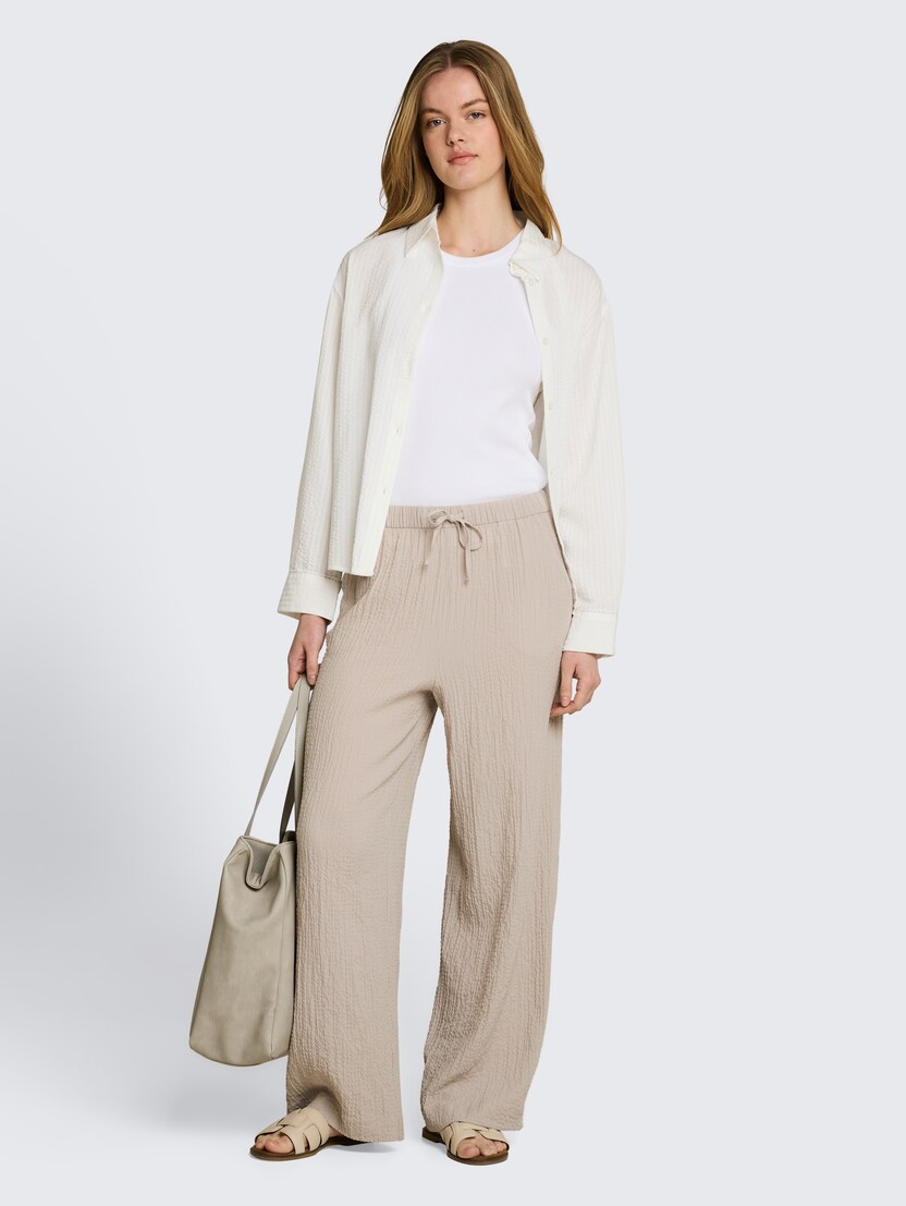 Pantalone sa širokim nogavicama - Siva_2888656