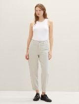 Široke farmerke visokog struka - Bež_810809