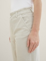 Široke farmerke visokog struka - Bež_810809