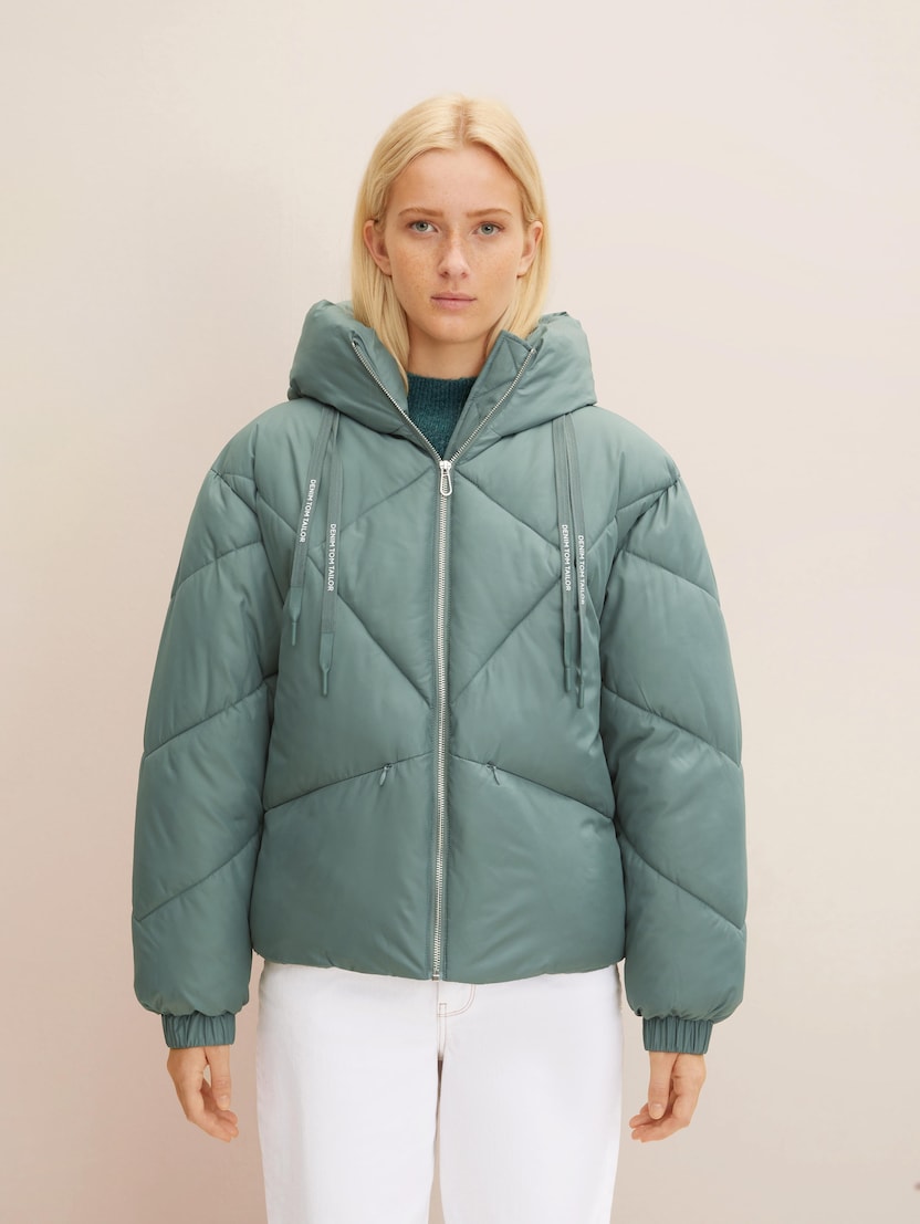  Moderna kratka puffer  jakna - Zelena-1032686-19643-15