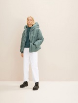 Moderna kratka puffer  jakna - Zelena_6402564