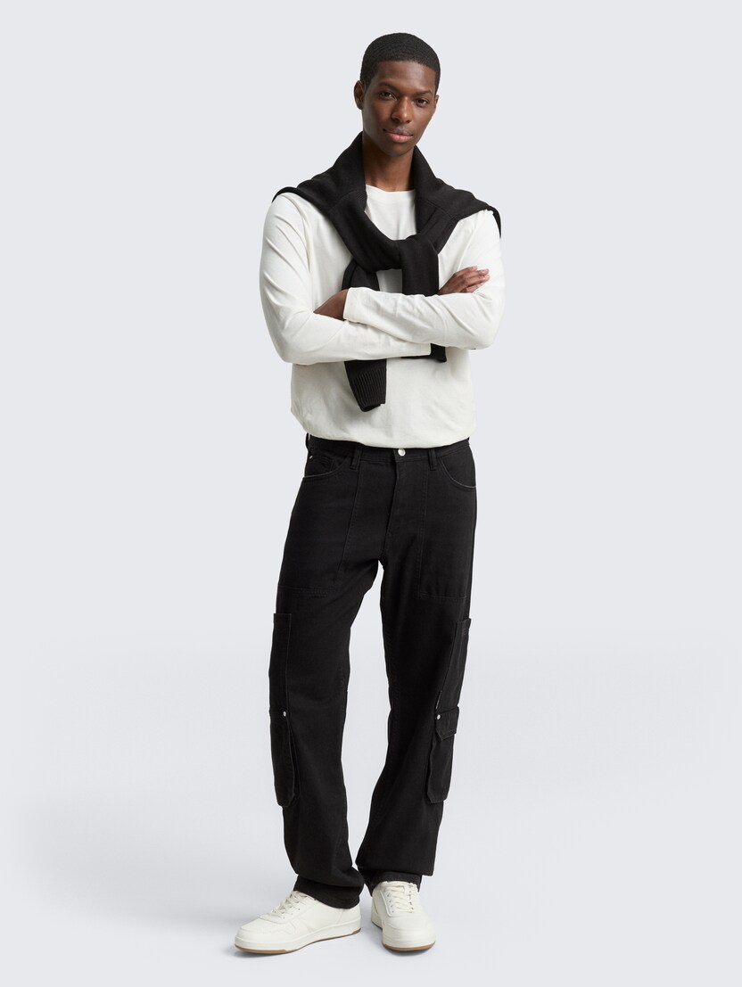 Opuštene traper hlače Waylen - Crna_6601084