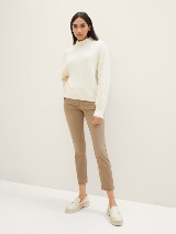 Tapered opuštene hlače - Bež_9944609