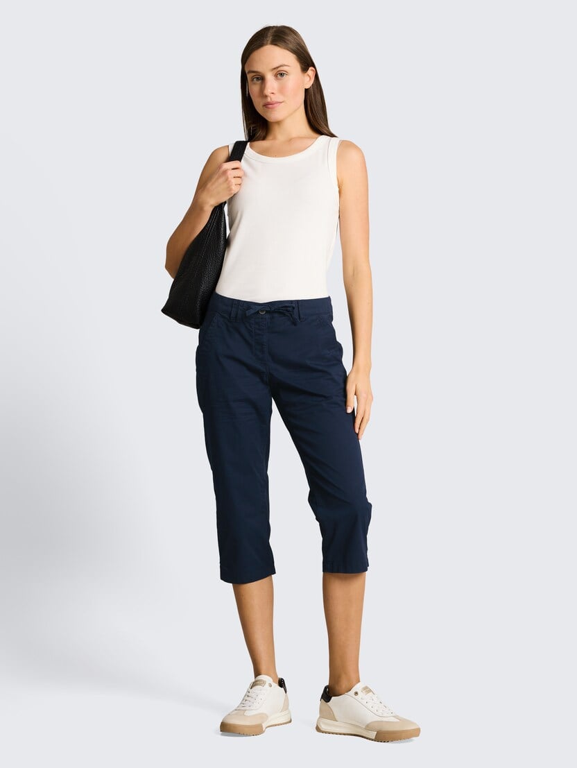 Sproščene tapered hlače - Modra_7523861
