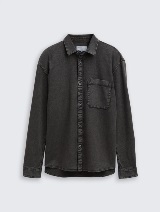 Cămaşă din twill - Negru_4995536