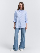 Cămaşă din poplin - Albastru_6298680