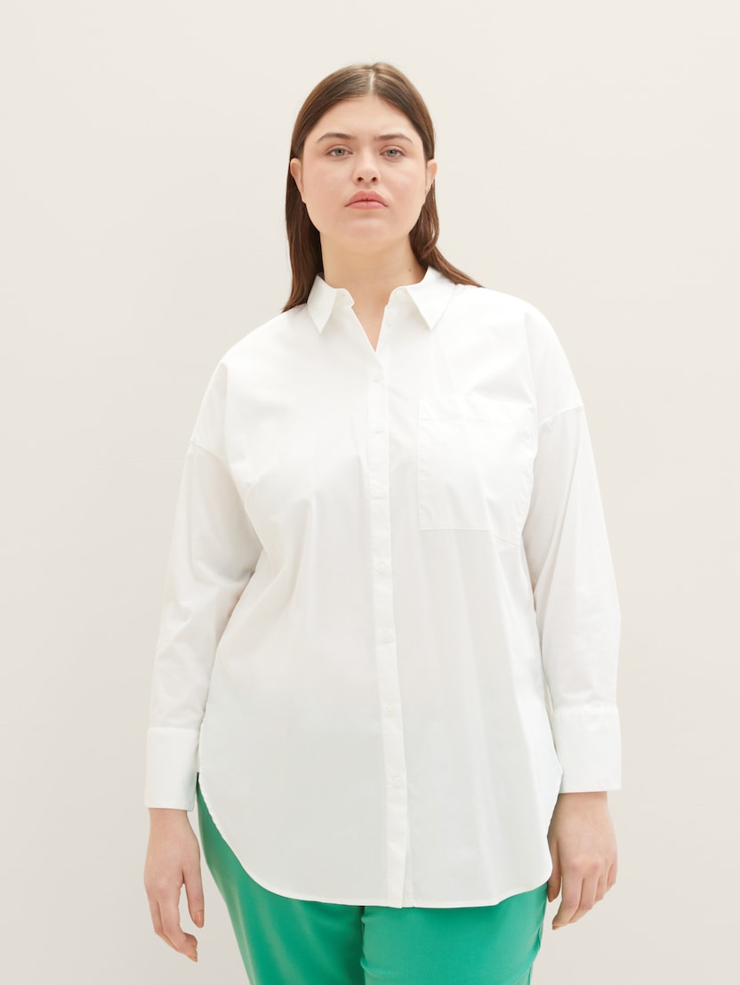  Košulja sa našivenim džepom na prednjoj strani - Bela-1035960-10315-15