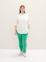 Košulja sa našivenim džepom na prednjoj strani - Bela_9784349