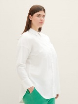 Košulja sa našivenim džepom na prednjoj strani - Bela_9784349