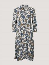 Košulja-haljina cvjetnog uzorka s 3/4 rukavima - Uzorak/višebojna_7578843