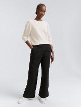 Pulover tricotat structurat - Alb_916258