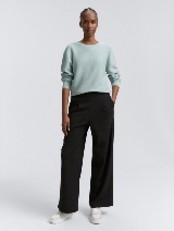 Strukirani pleteni džemper - Plava_9030974