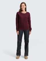 Strukirani pleteni džemper - Crvena_9612957