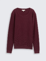 Strukirani pleteni džemper - Crvena_9612957