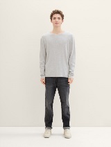 Strukirani pleteni džemper - Siva_4164665