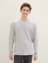 Strukirani pleteni džemper - Siva_4164665