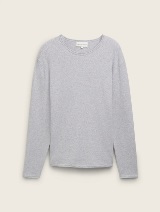 Strukirani pleteni džemper - Siva_4164665