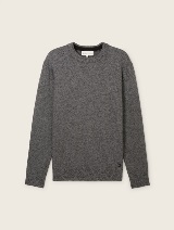 Pleteni pulover s okruglim izrezom - Uzorak/višebojna_8433589