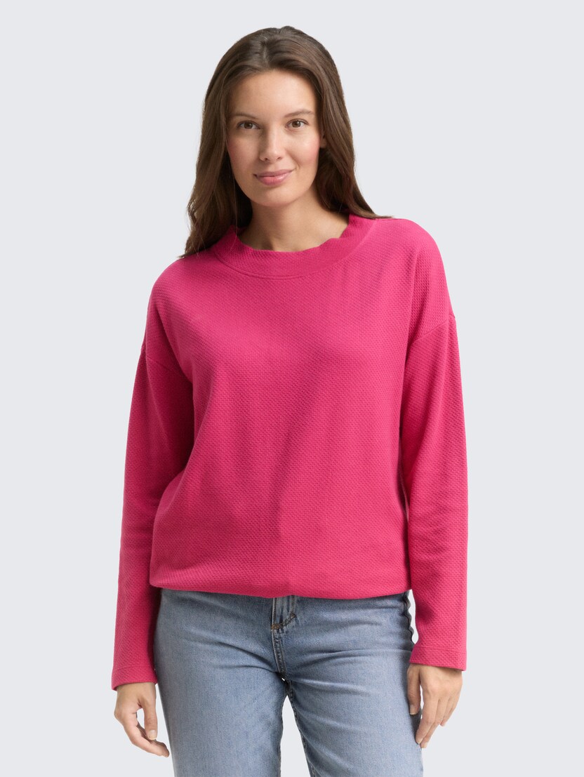 Strukturiran pulover - Roza_5228658