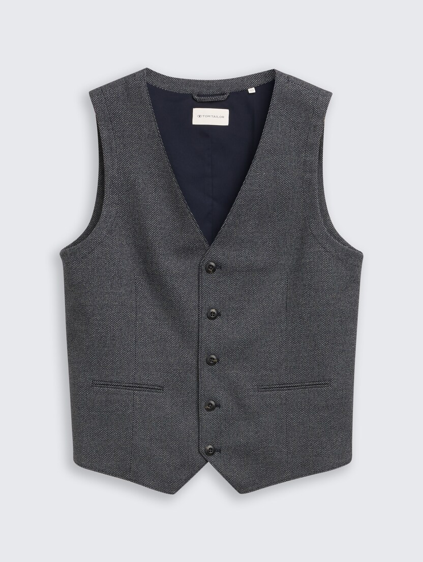 Strukturiran telovnik - Modra_6007361