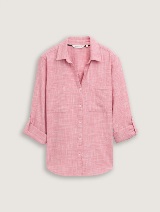 Bluză din material structurat - Roşu_5349074