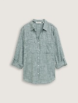 Bluză din material structurat - Verde_9211073