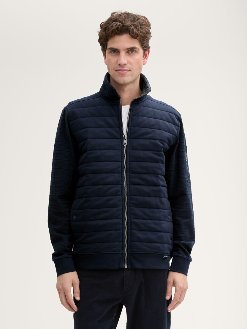 Strukirana dukserica - Plava-1044858-10668-15