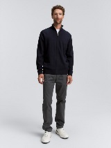 Jachetă tricotată structurată - Albastru_8800331