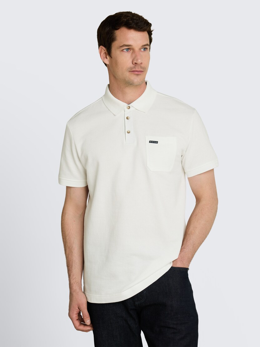 Strukturirana polo majica - Bela_3938575