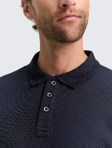 Strukturirana polo-majica - Plava_3564319