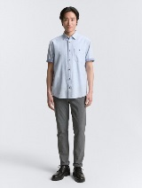 Strukturirana pamuk/lan košulja - Plava_7789562