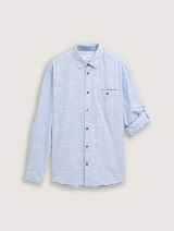 Cămaşă structurată - Albastru_5644606