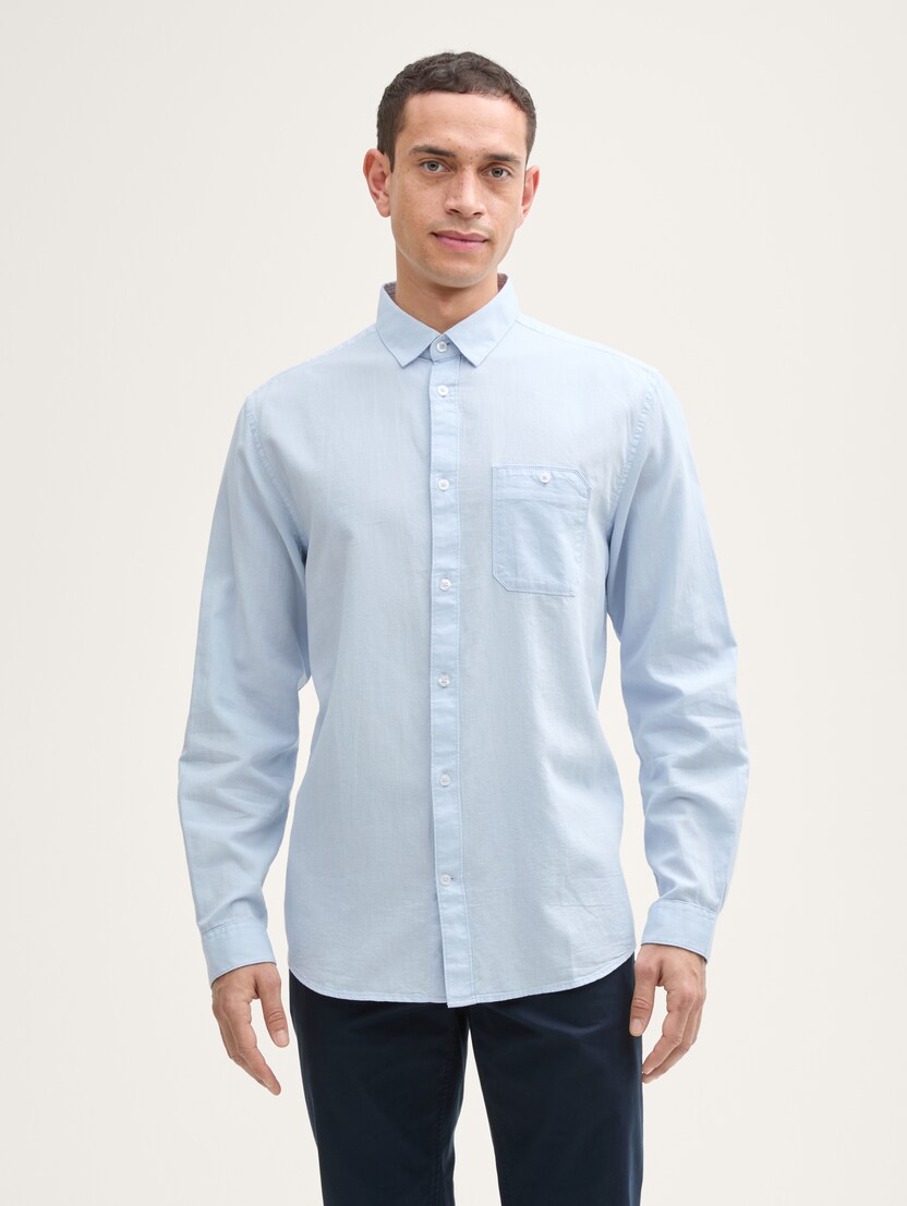  Cămaşă structurată - Albastru-1046866-30159-16