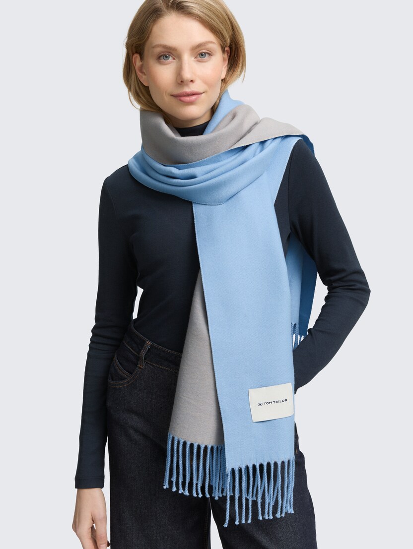 Udoben pleten šal - Modra_7707771