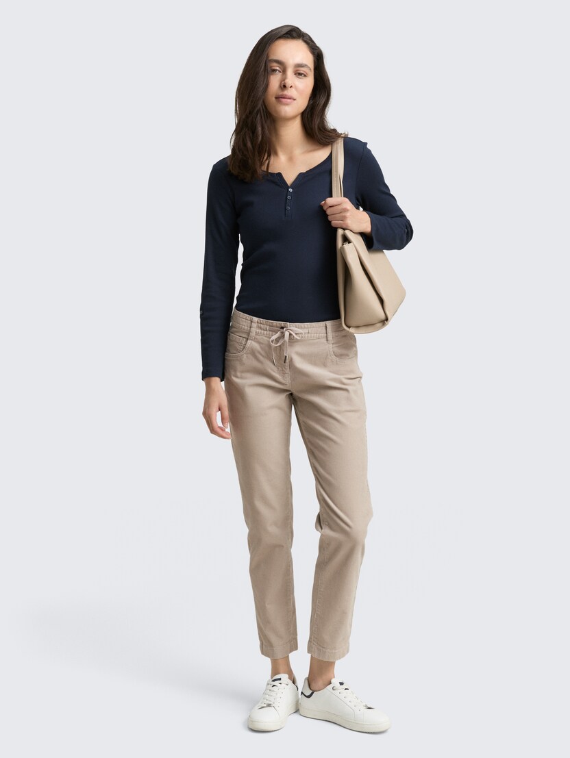 Žametne hlaće - Bež_7480662