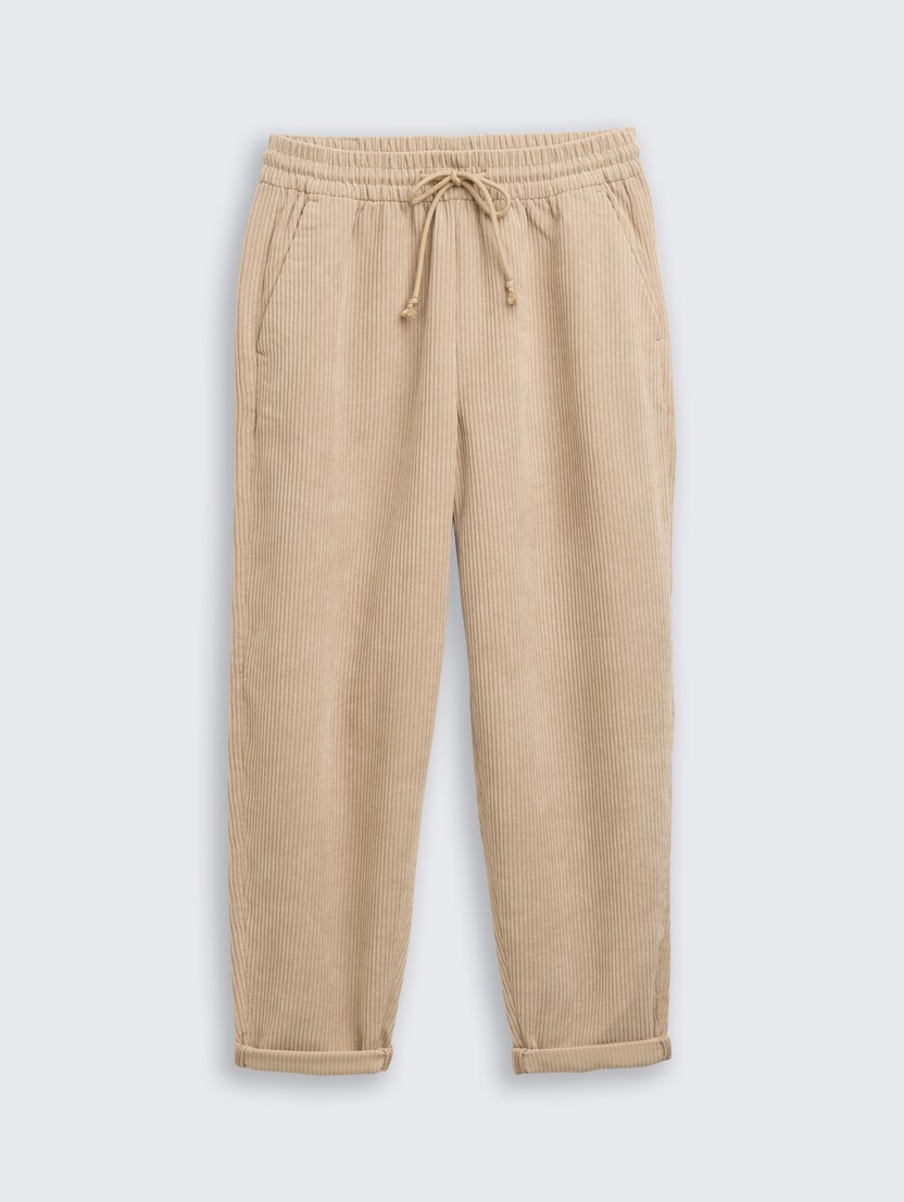 Pantalone od somota - Bež-1048357-35091-15